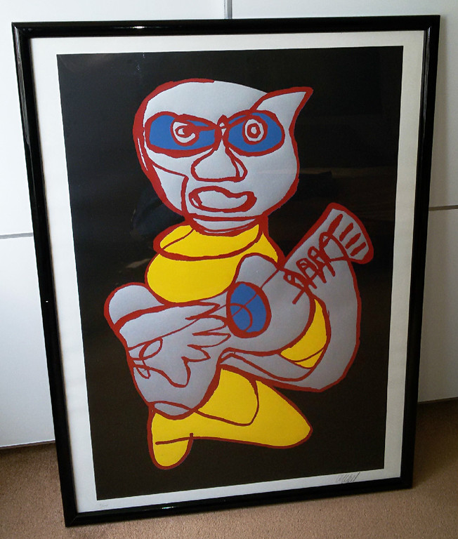 Karel Appel - Cool Hand Luke, zeefdruk (ingelijst, groot) kopen? Bied vanaf 750!