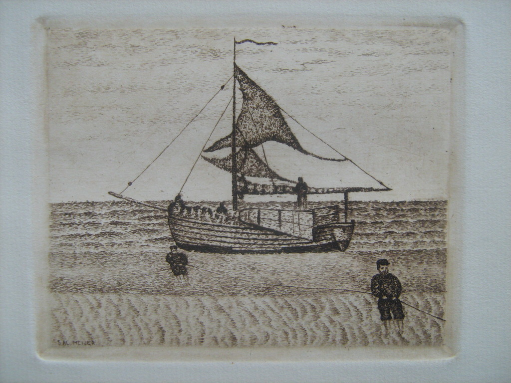 Sal Meijer (1877-1965) - Botter ets - 9,5 x 11,5 cm - circa 1908 kopen? Bied vanaf 75!