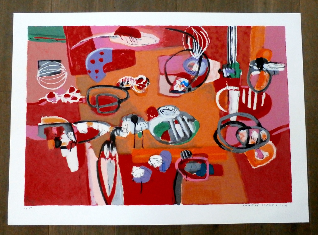 Anneke Peereboom - Grote kleurrijke zeefdruk kopen? Bied vanaf 75!