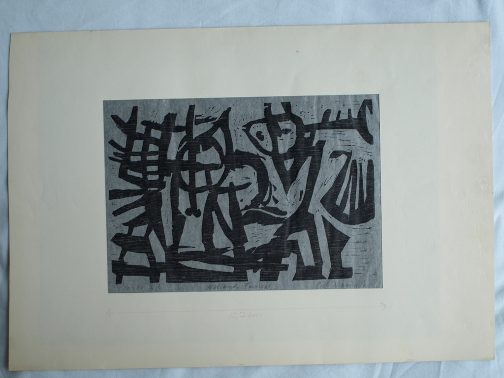 Frits Vanèn :  Houtsnede – Holland Festival – 1961 – oplage 15 ex. kopen? Bied vanaf 1!