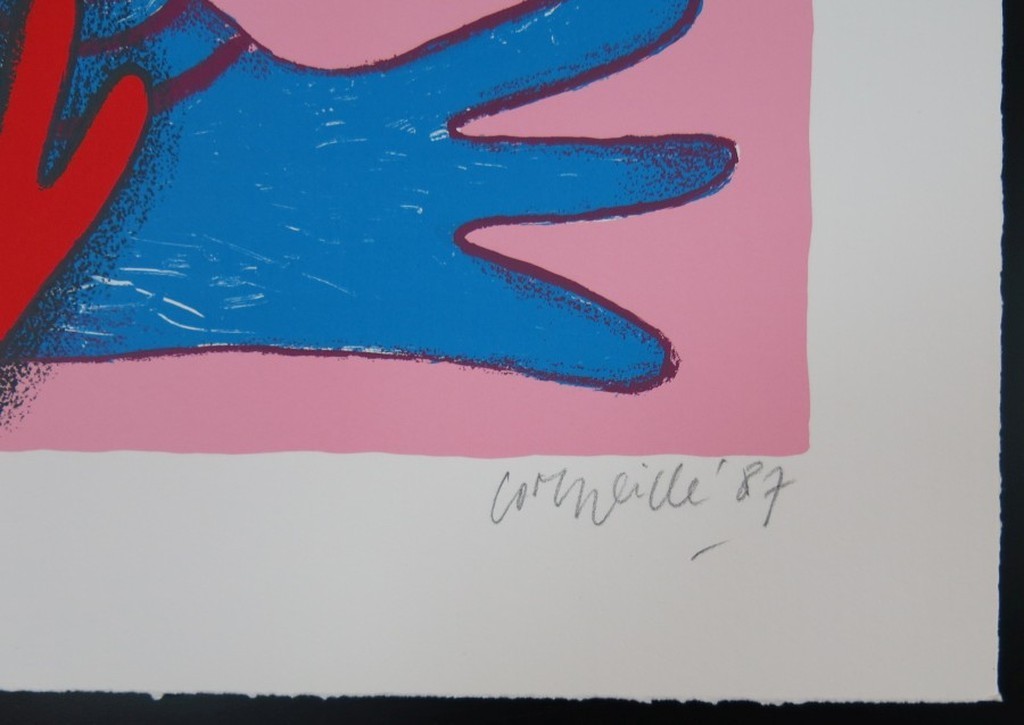 Corneille zeefdruk ingelijst en gesigneerd kopen? Bied vanaf 250!