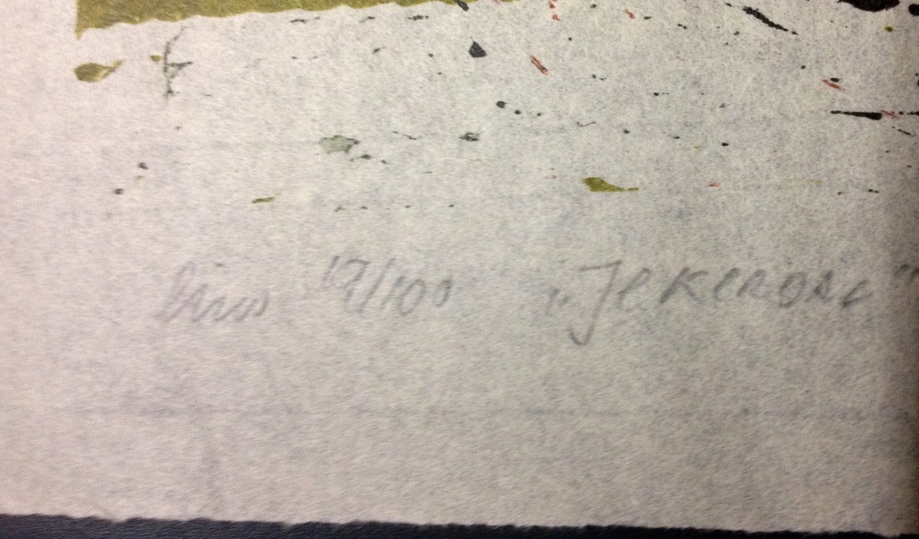 Akke Sins, kleurenlinosnede, Jekerdal I kopen? Bied vanaf 35!