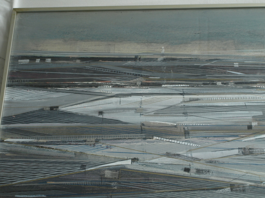 Anne-Claire Vogtschmidt : Gemengde techniek – Landschap nr 6 - ingelijst - 1983  kopen? Bied vanaf 100!