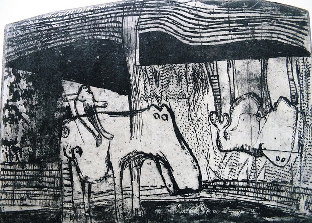 zeldzame ets/droge naald van Hannes Postma verkocht voor € 95!