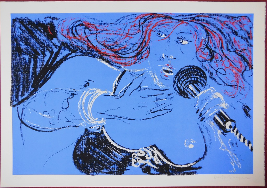 Dees de Bruyne - kleurenlitho - Femme Bleu kopen? Bied vanaf 90!
