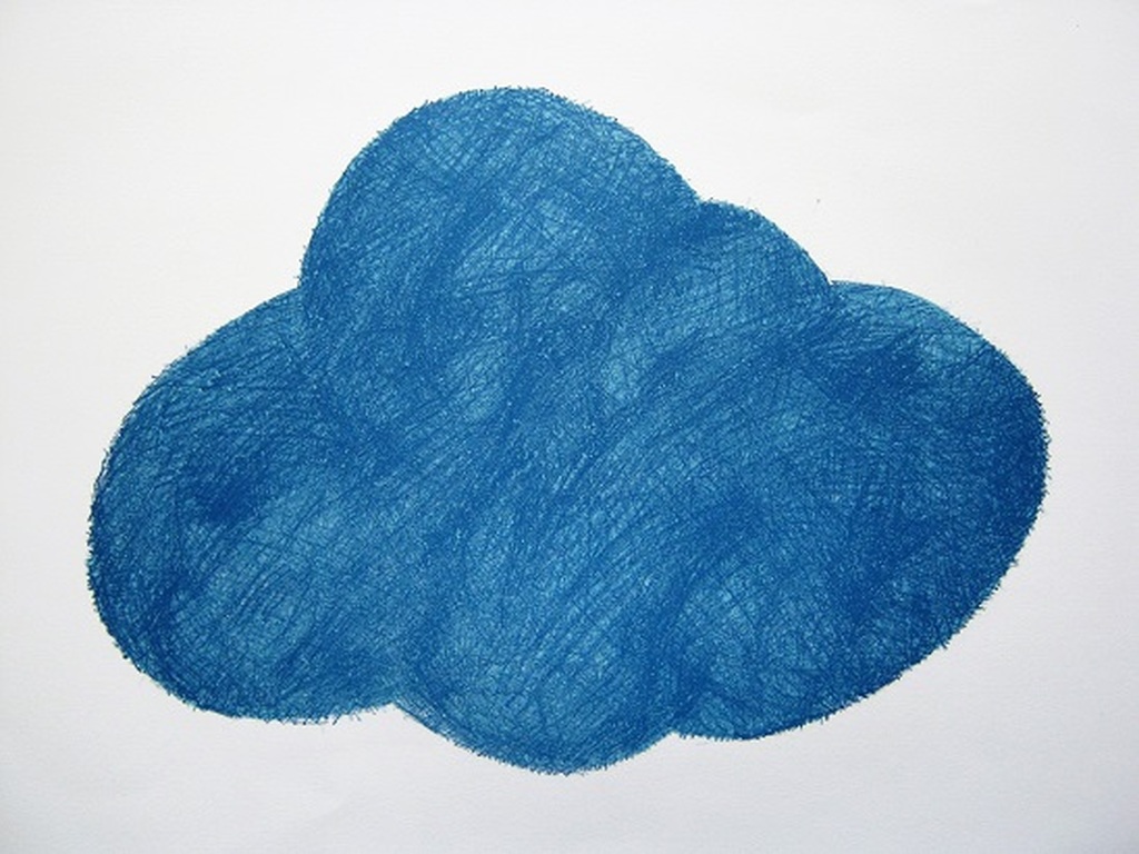 litho Sef Peeters-- blauwe wolk verkocht voor € 35!