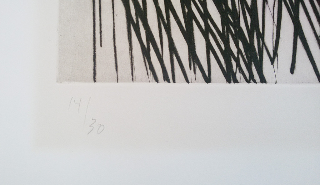 Ger Lataster - Compositie in zwart en roze, droge naald ets met aquatint (groot) kopen? Bied vanaf 150!