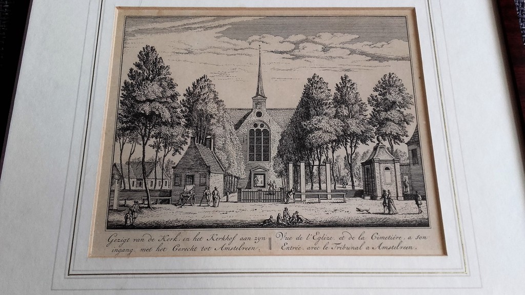 2 Gravures - o/a Amstelveen bij de Kerk ziende naar Amsterdam - 18e eeuw kopen? Bied vanaf 35!