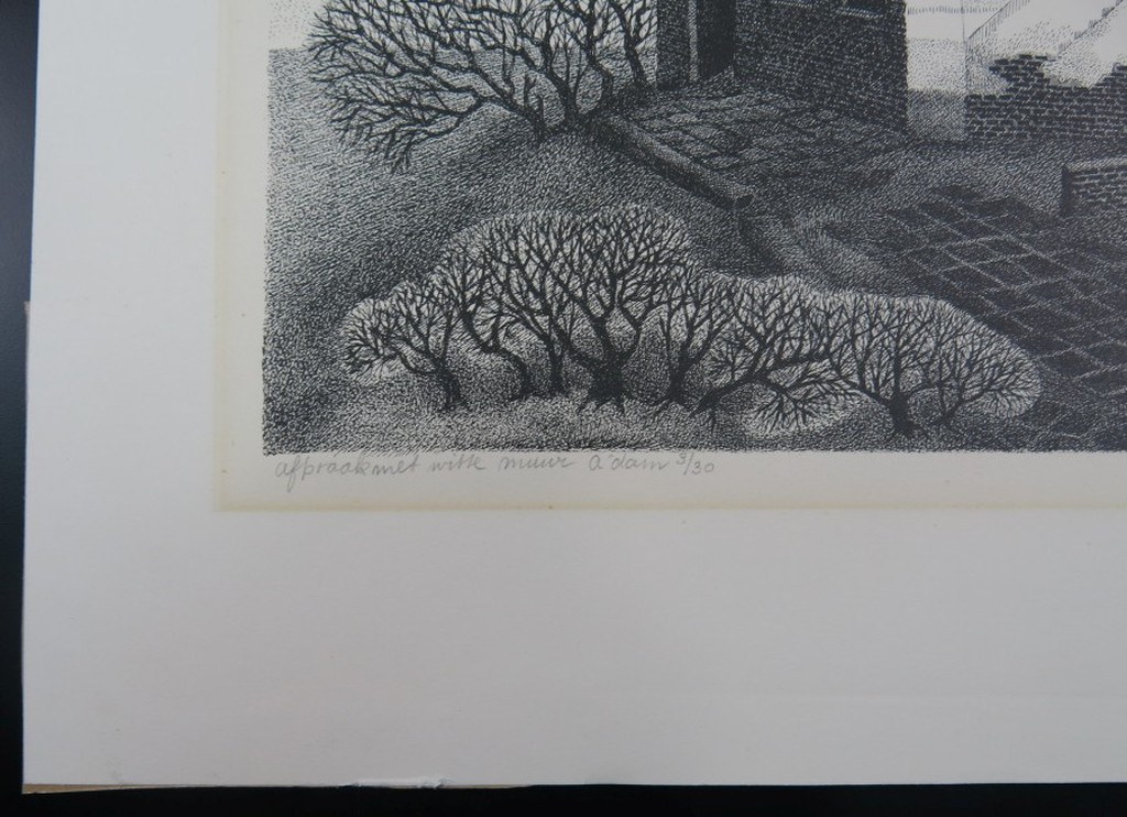 Julia van Verschuer: Ets, Afbraak met witte muur kopen? Bied vanaf 1!