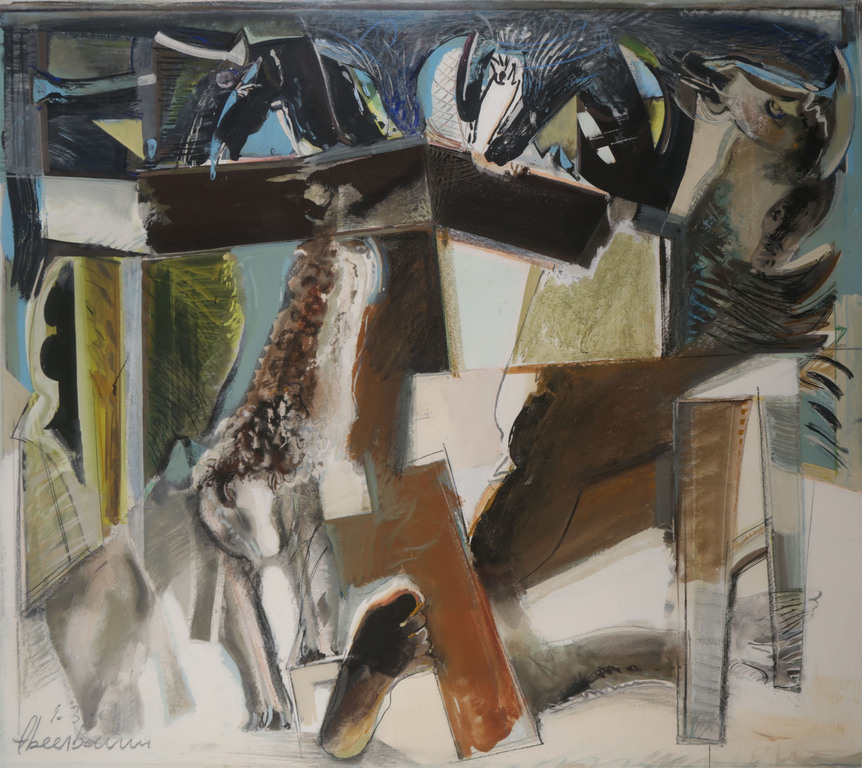 Frederik Beerbaum: Gemengde techniek, Nachtwind - Ingelijst (Groot) kopen? Bied vanaf 80!