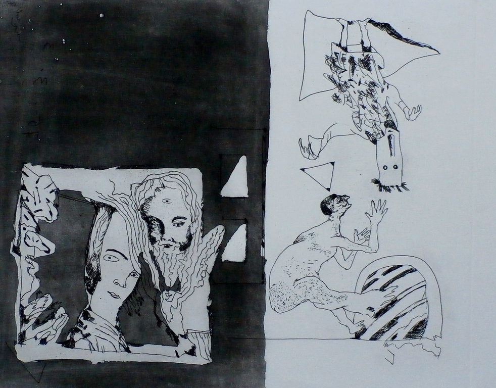 Lucebert - ets: derde gezicht - gesigneerd - 1975 verkocht voor € 250!