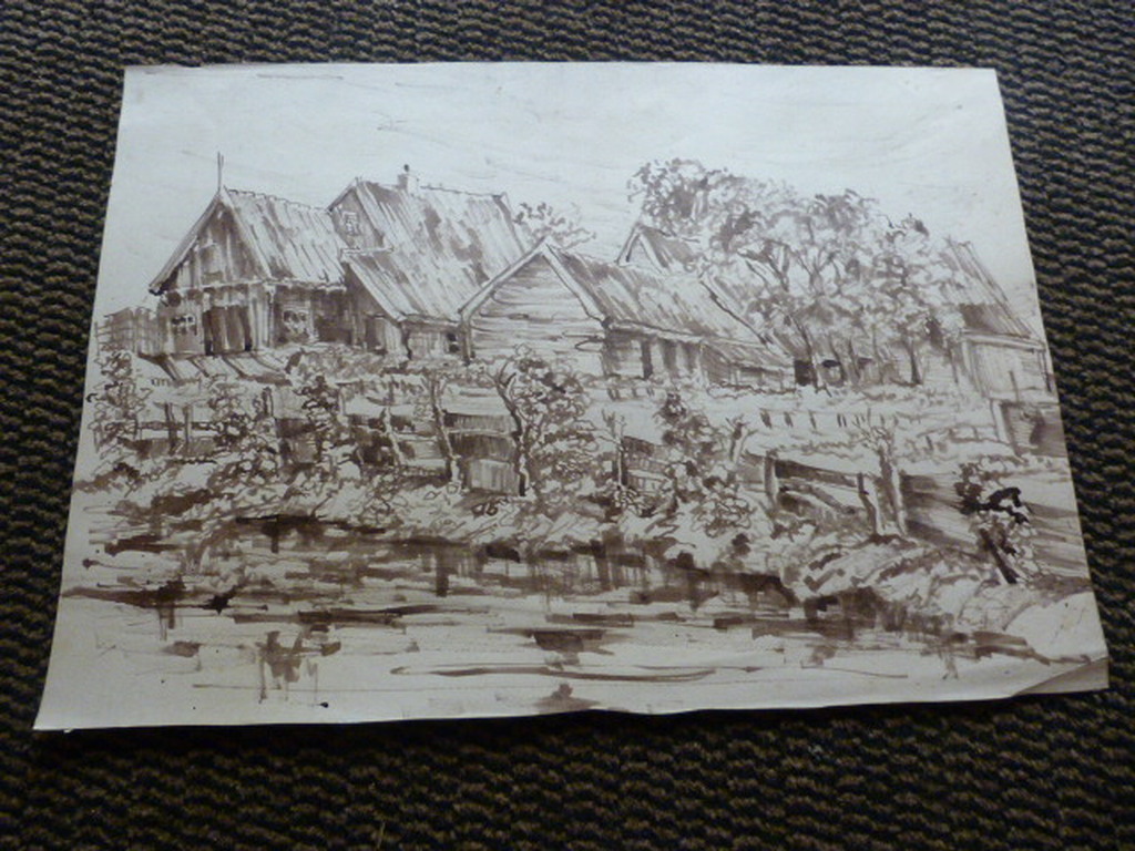 Jobst Heinrich Frese ( 1914 - 1986 ) - 4 x  tekening/aquarel kopen? Bied vanaf 1!