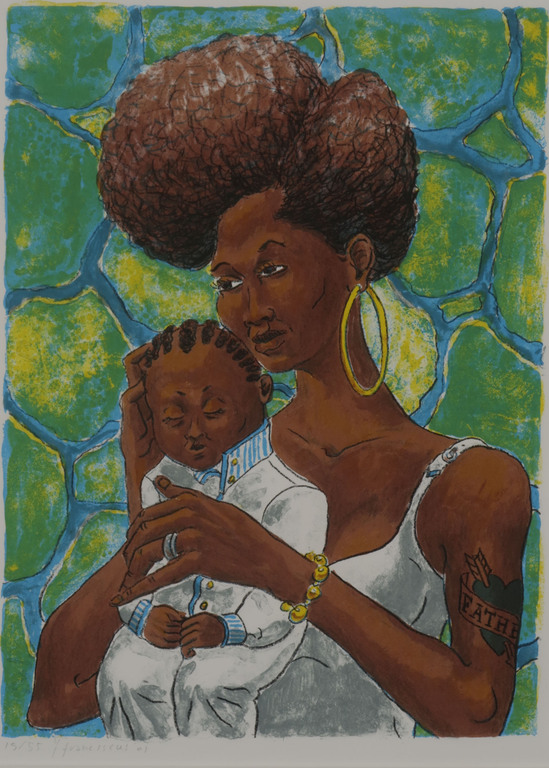 Frans Franciscus: Litho, Zwarte Madonna - Ingelijst kopen? Bied vanaf 1!