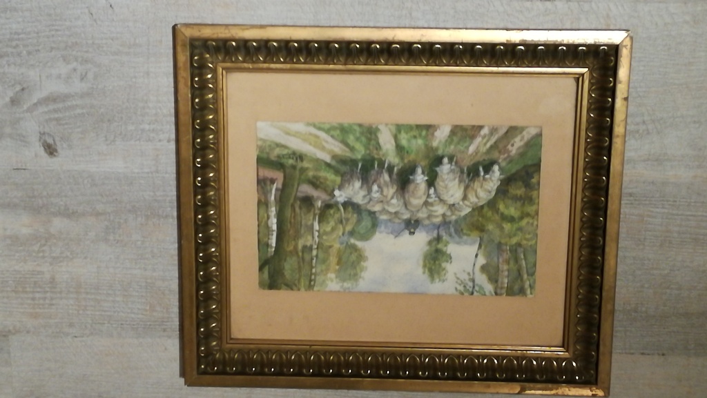 Onbekende kunstenaar, Aquarel, Herder en schapen,  onleesbaar gesigneerd kopen? Bied vanaf 1!