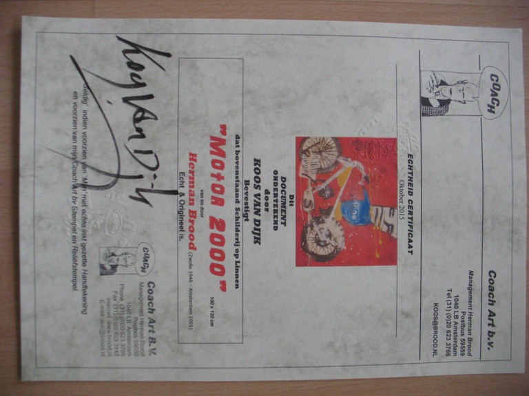 Herman Brood origineel schilderij "Motor (2000)" 100x120 kopen? Bied vanaf 2500!