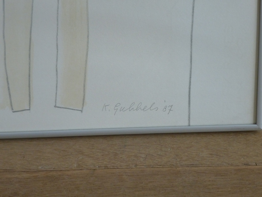 Klaas Gubbels, litho: tafel, 1987, handgesigneerd kopen? Bied vanaf 130!