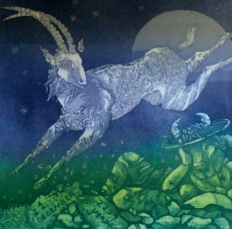 Michael Jepkes - ets/aquatint: Zodiac Steenbok kopen? Bied vanaf 50!