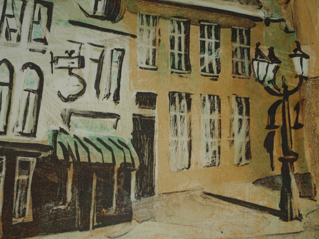 Jeroen Hermkens : Litho, Amersfoort – Gesigneerd & ingelijst – oplage 60 ex. kopen? Bied vanaf 185!