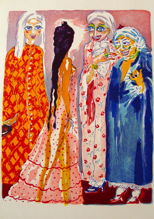 Kees van Dongen niet 1,niet 2 maar 3 houtgravures met het thema vrouw,1001 nacht kopen? Bied vanaf 60!