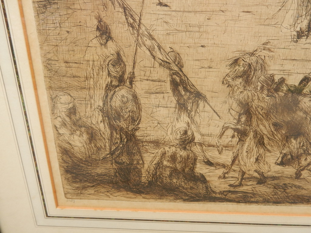 Marius Bauer, ets, Een feestdag in Delhi 1926 kopen? Bied vanaf 200!
