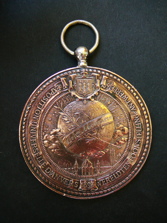 Herdenkingspenning Wereldtentoonstelling Antwerpen 1894 kopen? Bied vanaf 29!