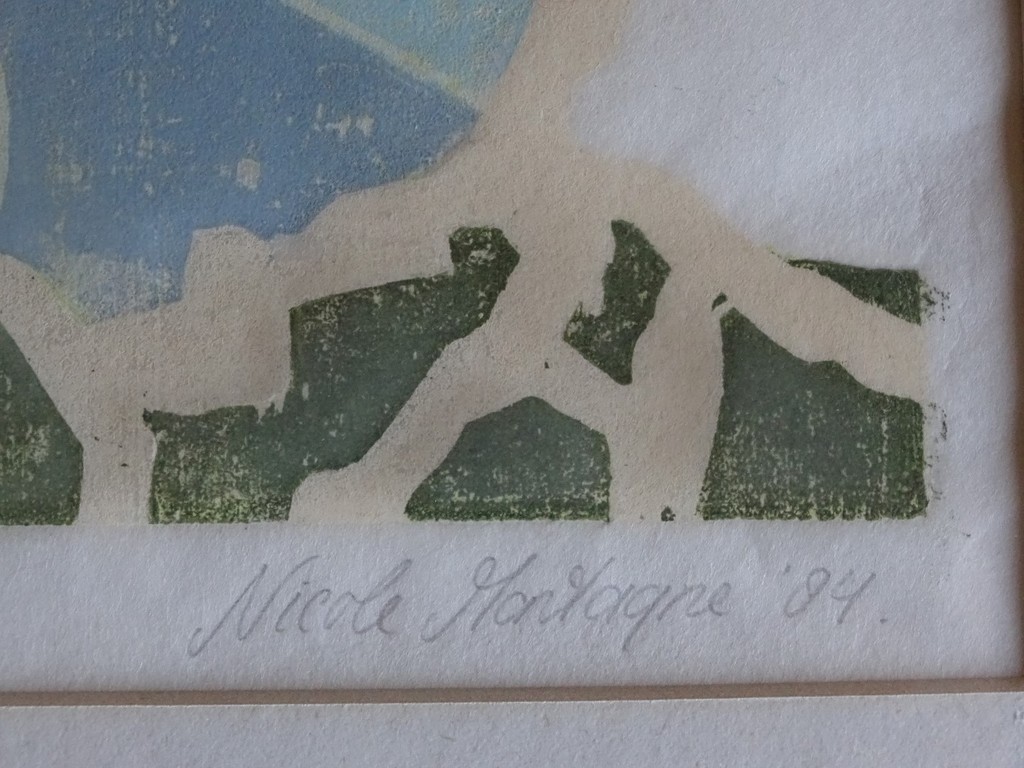 Nicole Montagne (1961), sjabloondruk, onbekend, gesigneerd en ingelijst  kopen? Bied vanaf 35!