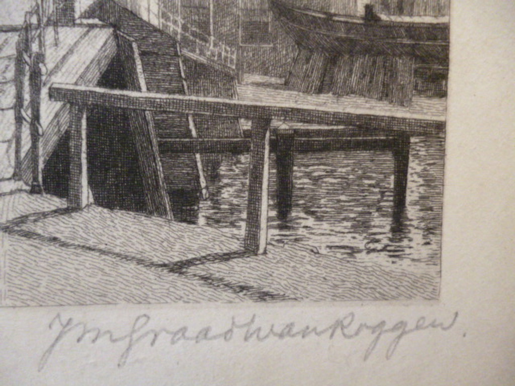 J.M.Graadt van Roggen - ets - Hoge brug, Haarlem kopen? Bied vanaf 40!