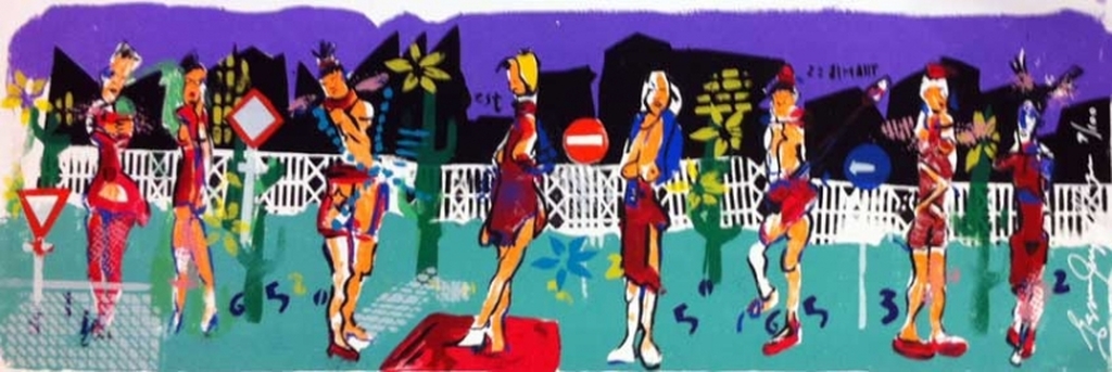 ESPEN GREGER HAGEN Gr Zeefdruk GOING TO WORK Handgesigneerd verkocht voor € 85!