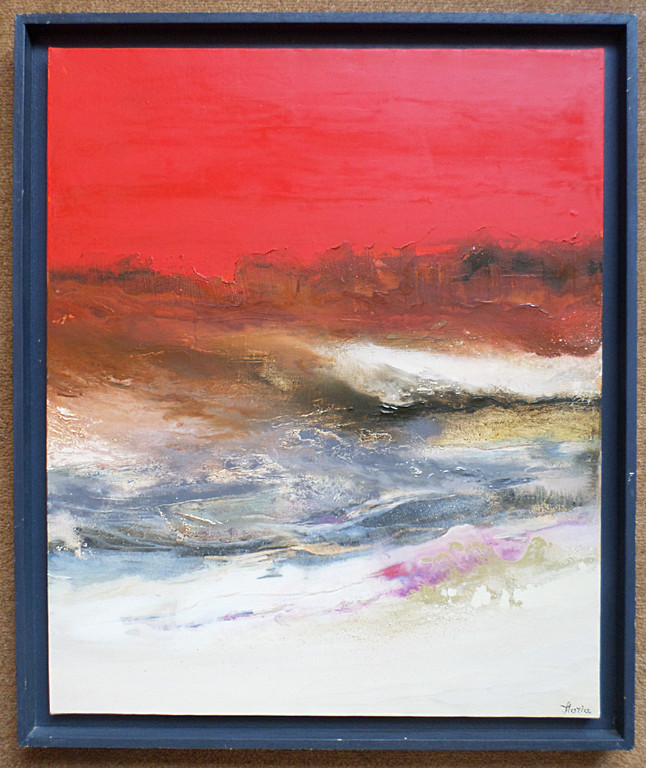 Christian Florio - Abstract, olieverf op doek (mooi ingelijst) kopen? Bied vanaf 200!