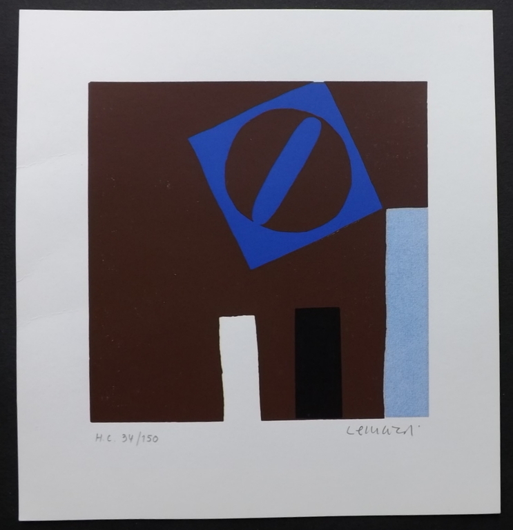 Ermanno Leinardi - 3 abstracte geometrische gesigneerde litho's - 1985 kopen? Bied vanaf 1!