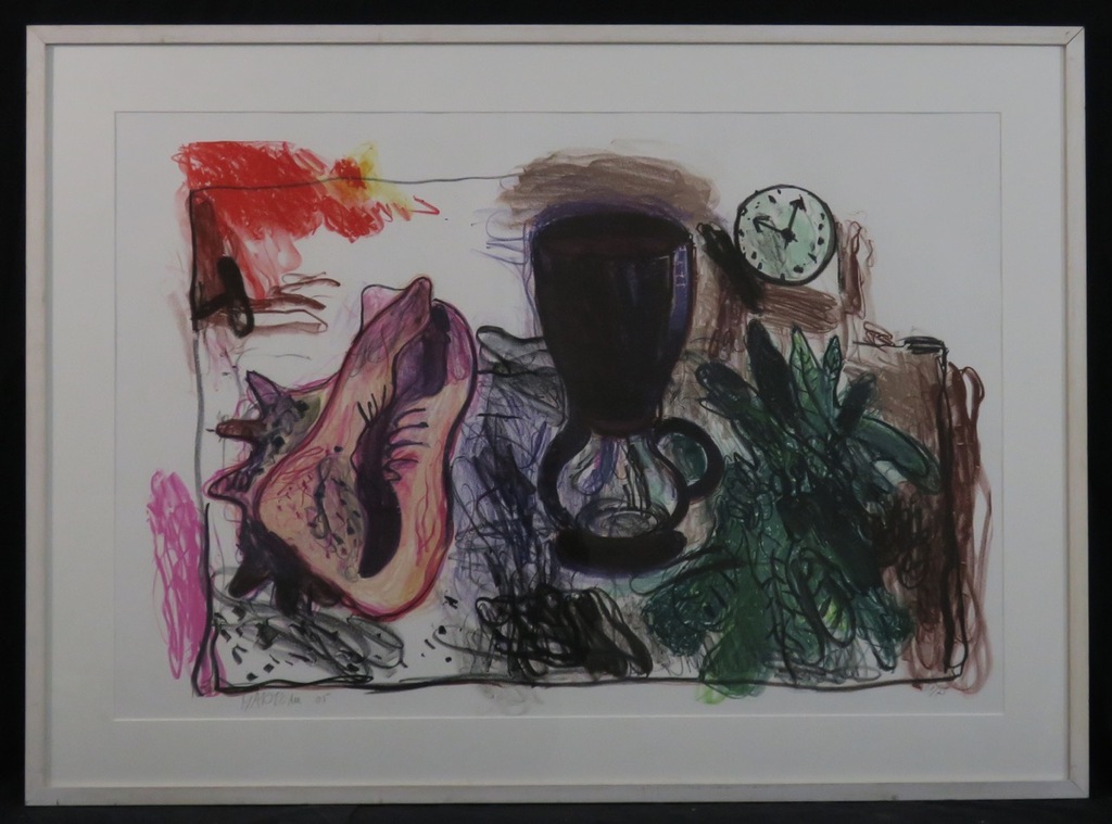 Anton Martineau: Litho, Stilleven met schelp - Ingelijst (groot) verkocht voor € 50!