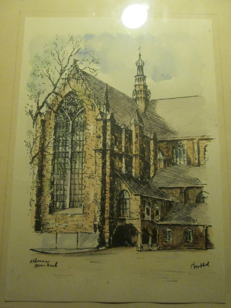 Bonefacius (Bob) Brobbel, tekening/aquarel  van Hervormde Kerk  Alkmaar kopen? Bied vanaf 20!