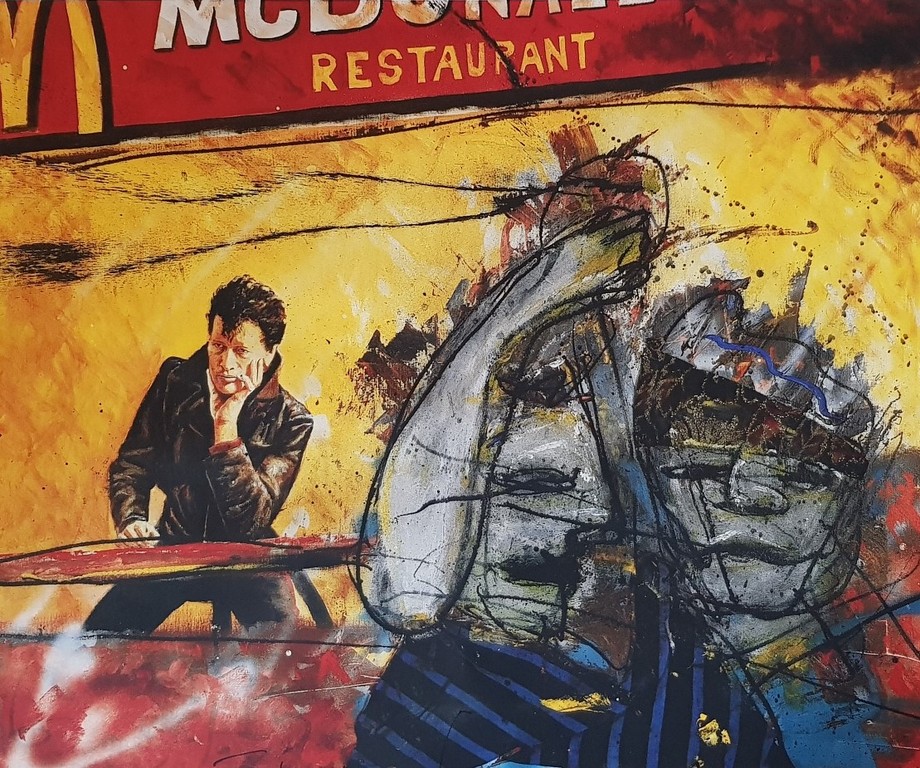 Herman Brood & Ton Leenarts: zeefdruk, McDonald's kopen? Bied vanaf 200!
