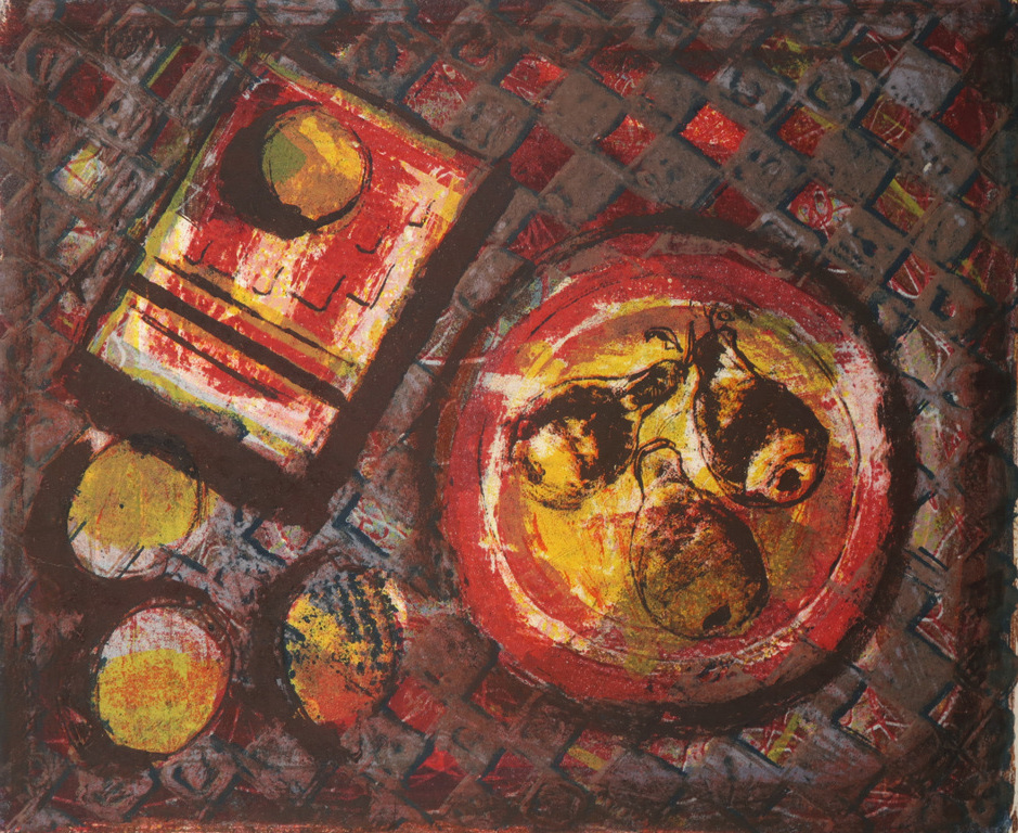 Guus de Ruiter: Kleurenlitho, Stilleven kopen? Bied vanaf 1!