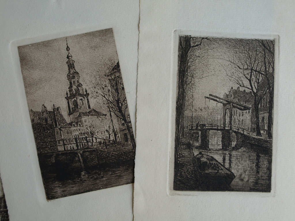 Oskar Paul Matthes (1872-1956) : 12x Ets – Stadsgezichten Nederland – ca 1905 kopen? Bied vanaf 1!