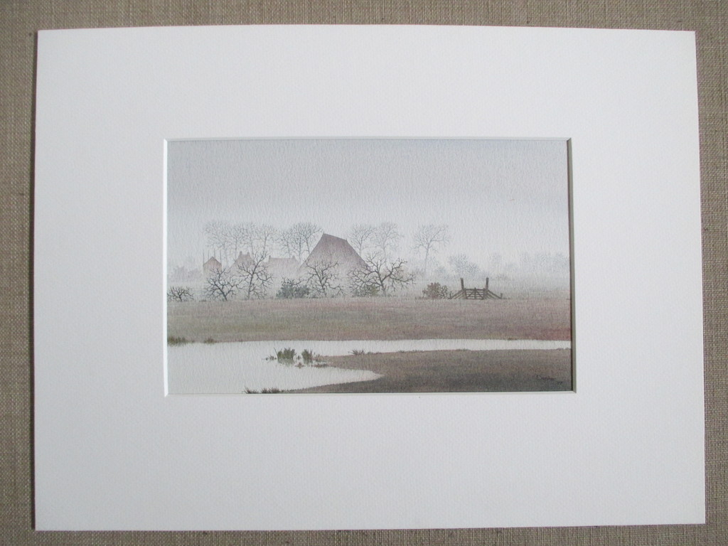 Denkor, aquarel 1987 kopen? Bied vanaf 35!