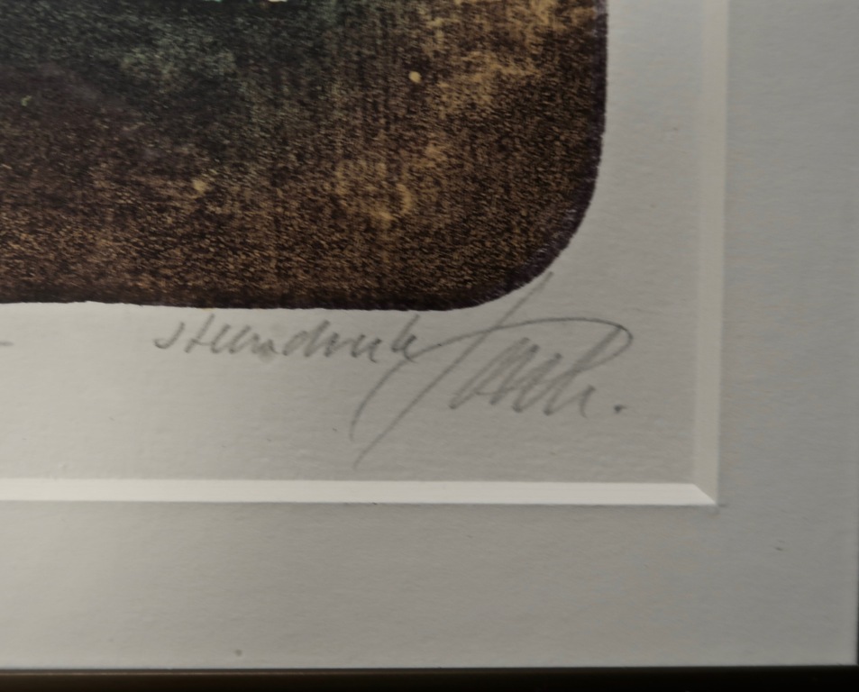 Lot met  2 werken van Wim Jonkman: Litho, Anekdote - kleine lijstjes kopen? Bied vanaf 20!