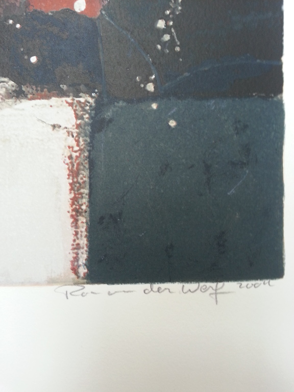 Ron van der Werf, zeefdruk op papier, titel:" Terra II" kopen? Bied vanaf 50!