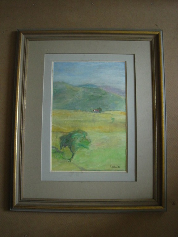 Impressionistisch olieverf Mein. Volkers "Zomers landschap met boom" gesigneerd kopen? Bied vanaf 1!
