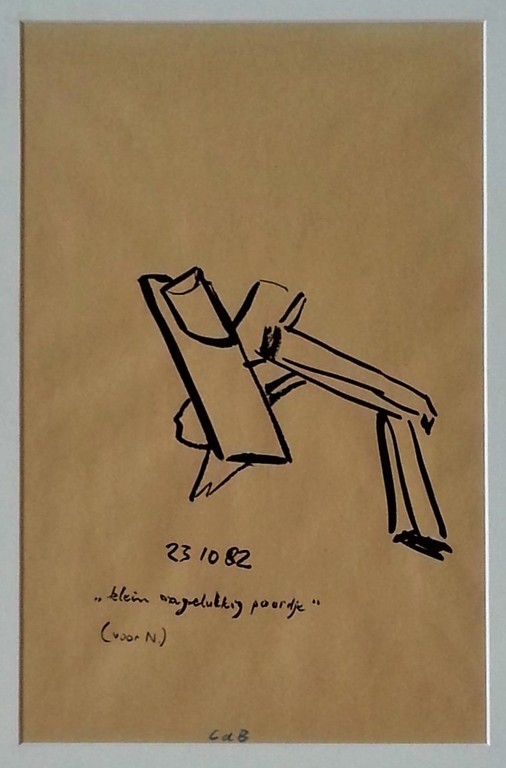 CHRIS DE BUEGER - Inkt Tekening - "Klein Ongelukkig Paardje" - Gesigneerd - 1982 kopen? Bied vanaf 30!