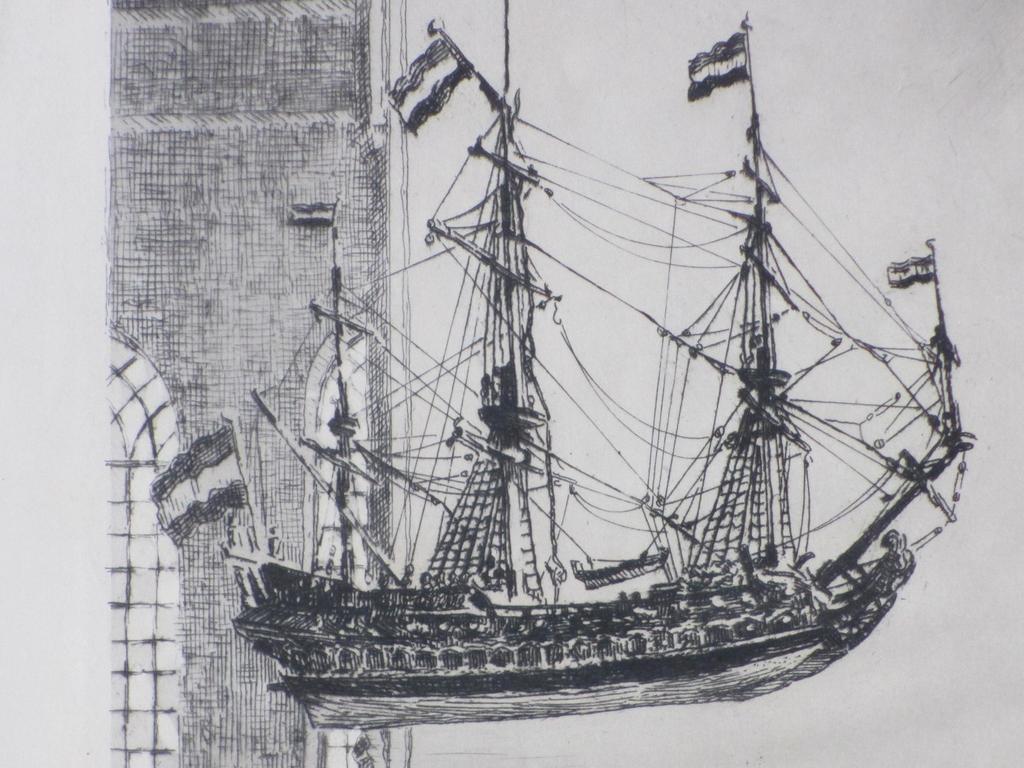 W.B.Tholen, Schip in de kerk-Blokzijl, Ets kopen? Bied vanaf 70!