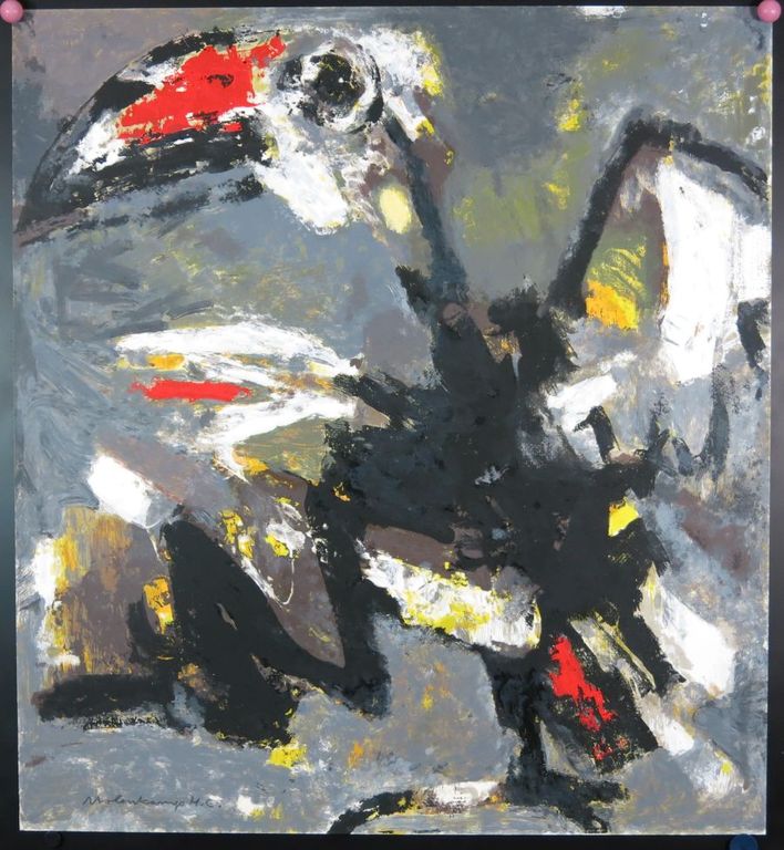 Nico Molenkamp: Zeefdruk, Vogel (Groot) kopen? Bied vanaf 150!