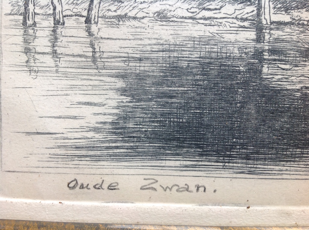 Gerrit Nicolaas Woudt - ets Molen De Oude Zwan Zaandam kopen? Bied vanaf 40!