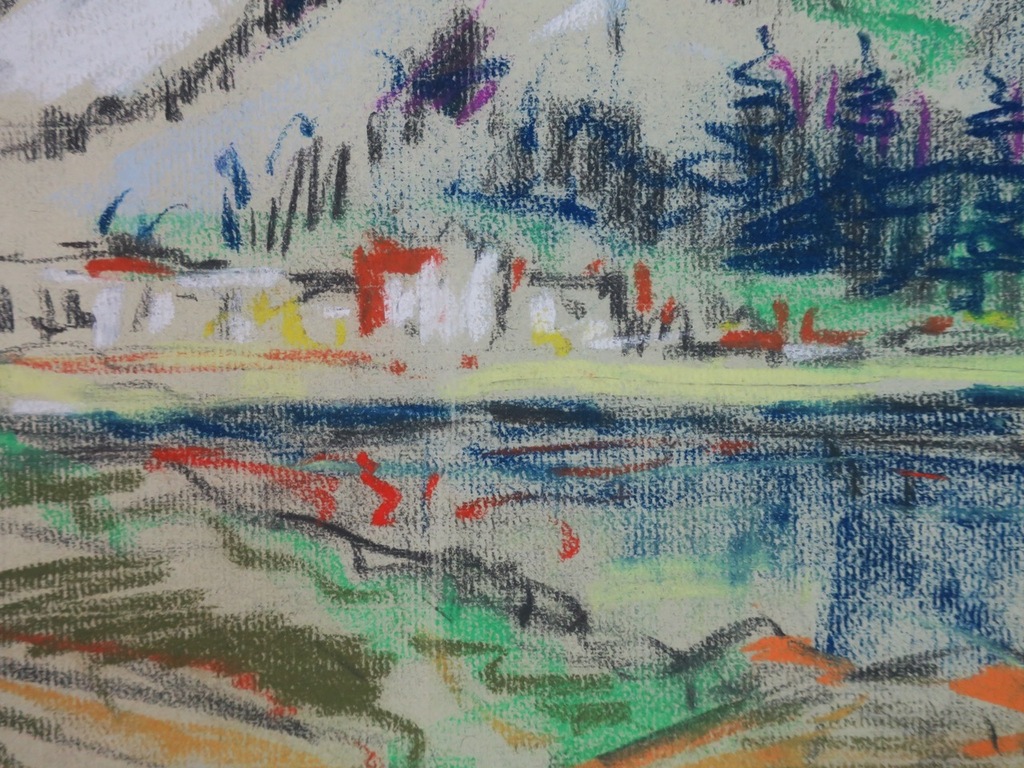 Peter van den Braken: Krijt op papier, Berglandschap kopen? Bied vanaf 1!