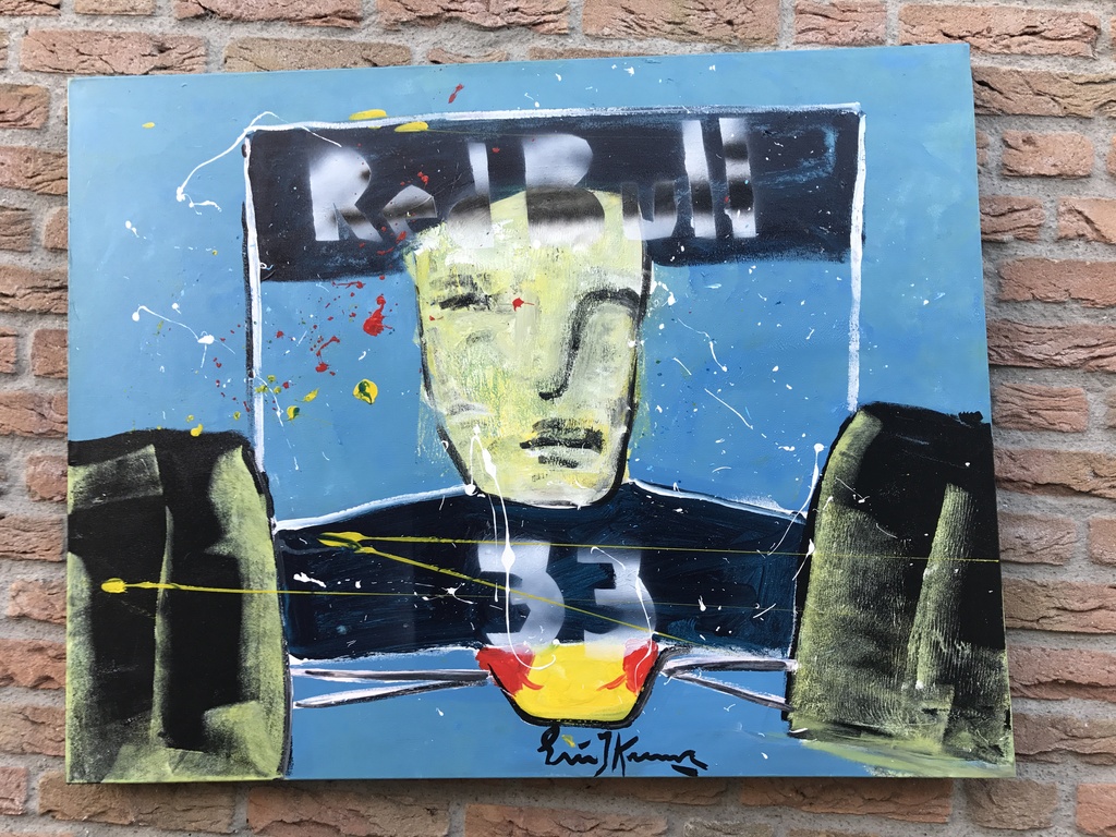 ERIC JAN KREMER ( Koopje ) Max Verstappen-3 D Doek-Gesigneerd ! kopen? Bied vanaf 1!