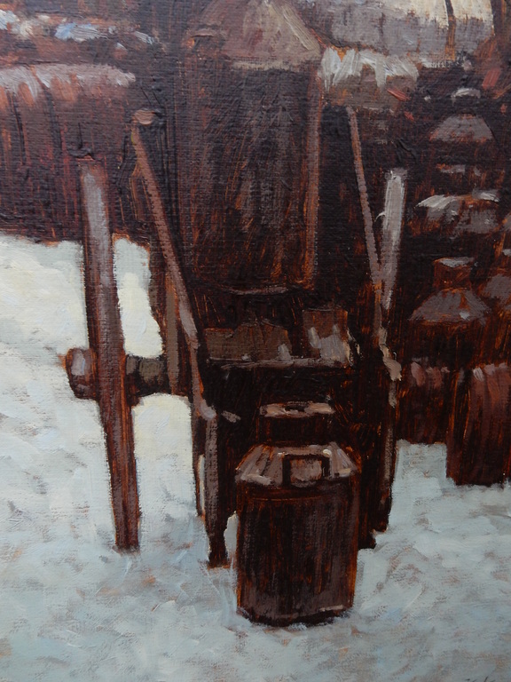 onbekende kunstschilder, impressionistisch ,groot werk, 88x108 kopen? Bied vanaf 150!