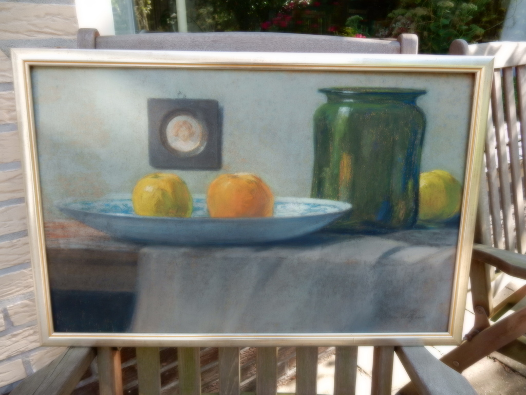 Witjens, J.W.H. stilleven, pastel, gemengde techniek verkocht voor € 50!