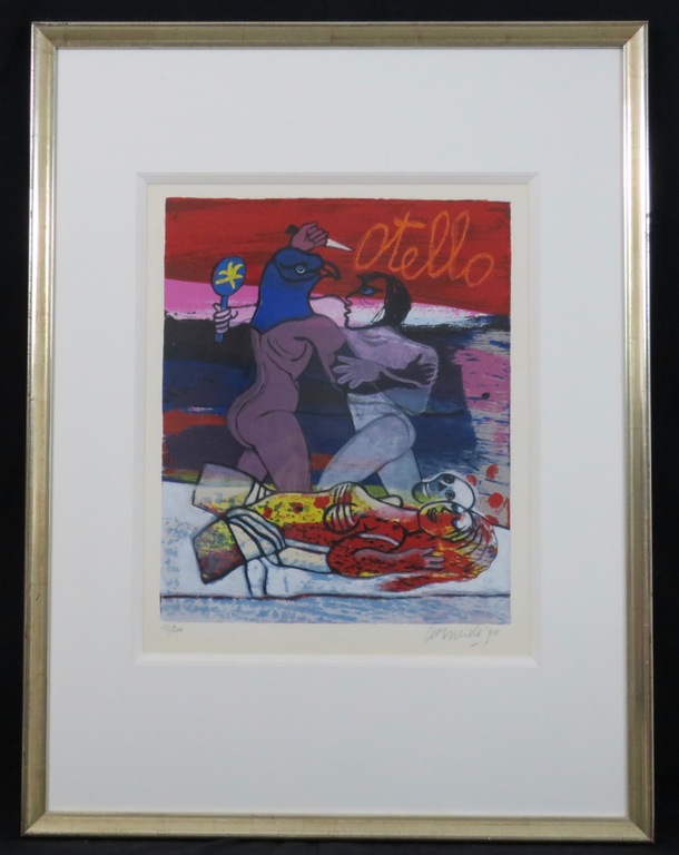 Corneille: Litho, Othello - Ingelijst verkocht voor € 131!