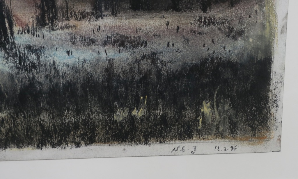 Nour Edinne Jarram: Gemengde techniek, Z.T. - Ingelijst kopen? Bied vanaf 80!