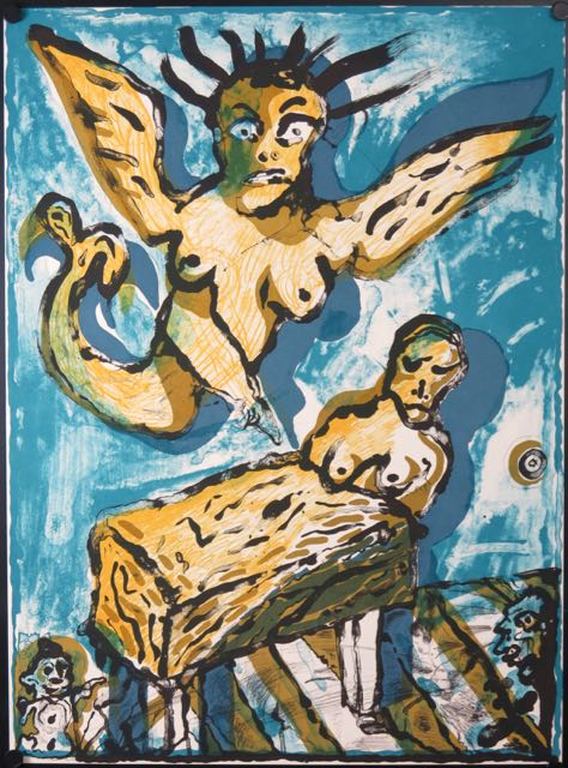 Lucebert: Litho, Zonder titel verkocht voor € 200!